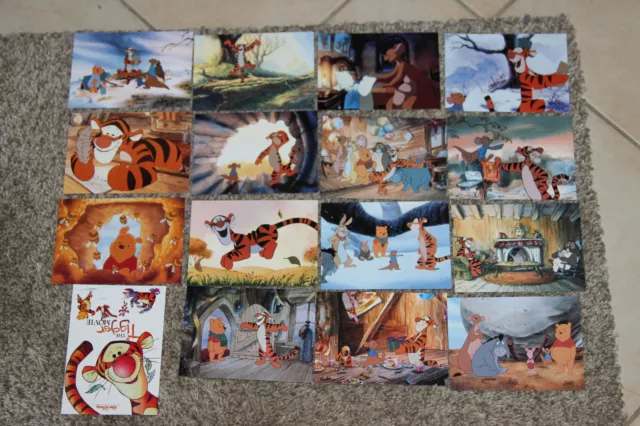 lot de 16 carte postale disney tigger movie tigrou film winnie pooh