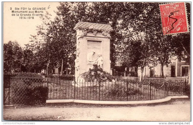 33 SAINTE FOY LA GRANDE - le monument aux morts