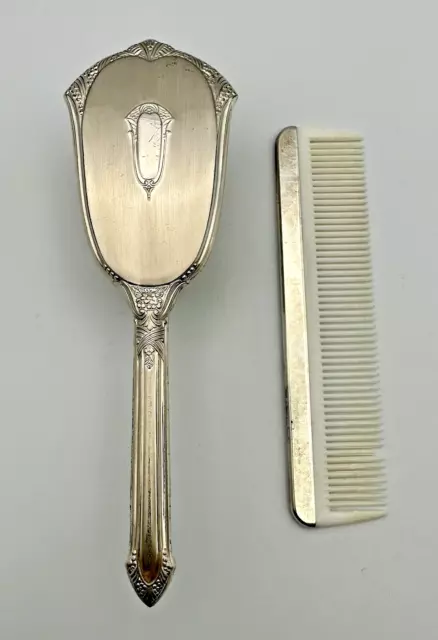 Antique Saart Brothers Sterling Silver Vanity Childs Hairbrush w/ WEB Co. Comb