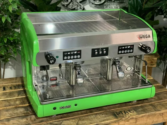 Wega Polaris 2 Group High Cup Pale Green Espresso Coffee Machine Commercial