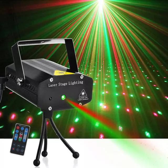 LASER RGB ANIMAZIONE DJ discoteca effetto laser DMX spettacolo festa luce  illuminazione palcoscenico EUR 21,99 - PicClick IT