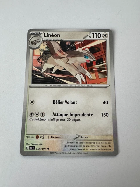 CARTE POKEMON LINÉON Standard Ecarlate et Violet OBF FR 168/197 2023 ...