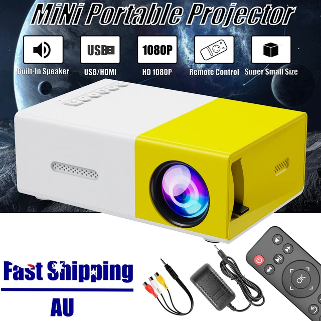 Portable 1080P Projector HD LED Multimedia HDMI USB Beamer Home Cinema Theater