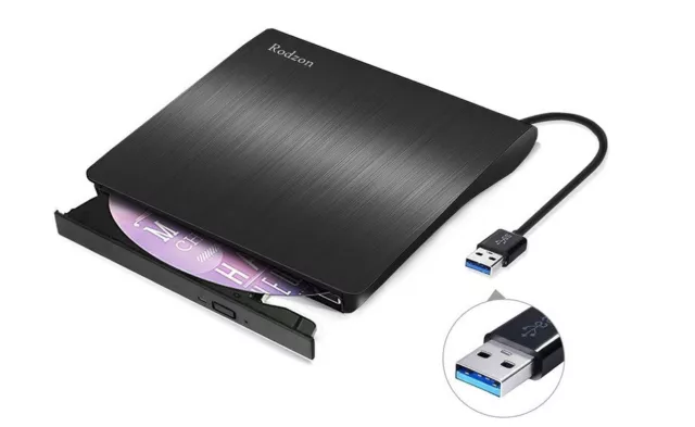 Rodzon Graveur CD DVD Externe USB 3.0 - Parfait état !!!