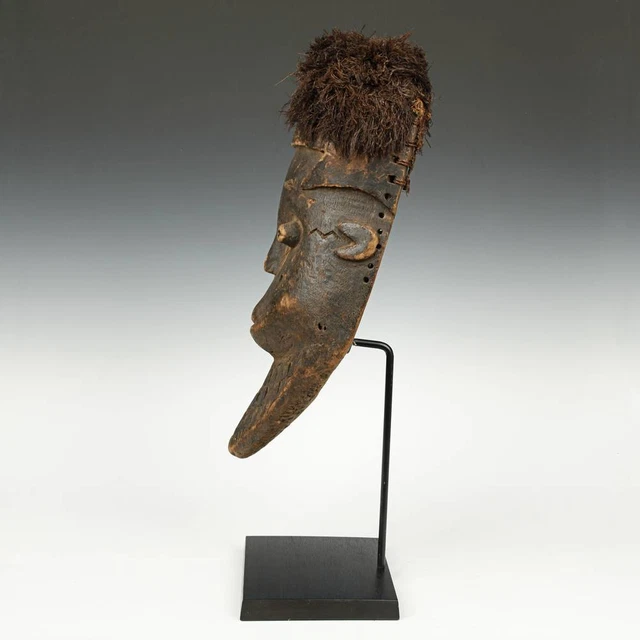 Giwoyo Initiation Mask Wood Raffia Pende Kuba Drc Congo C. Africa 20Th C. 4
