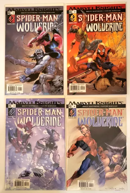 SPIDER-MAN WOLVERINE #1-4 Set Marvel Knights (2003, Marvel)