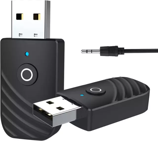 Usb Ricevitore Bluetooth Trasmettitore per Tv Adattatore Chiavetta BT5.0 Con 3.5