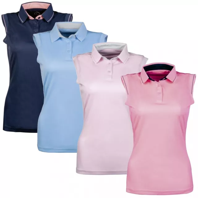 Damen Poloshirt Shirt Classico HKM ärmellos atmungsaktiv Farbauswahl XS-XXL