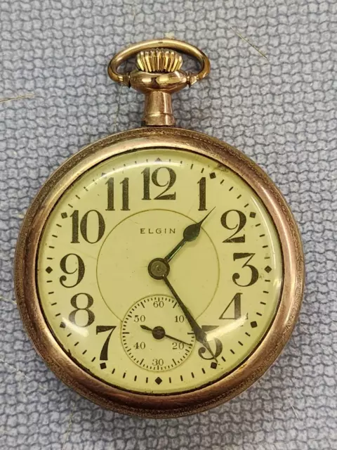 1911 Elgin 391 BW Raymond 16s 21j Class-A Railroad 20y Gold Filled Pocket Watch