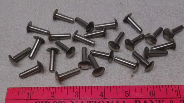 ** SOLID ALUMINUM - RIVETS - 1/4 by 1 inch - lot of 25 - FASTENAL - UNUSED stock