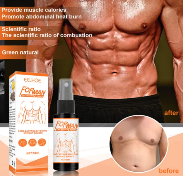 Spray quemador de grasa para ginecomastia ChestFit - aerosol quemador de celulitis torácica para hombres