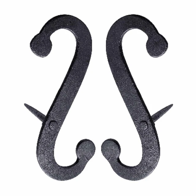 Shutter Dog Pair Black Decorative S Shaped Wrought Iron Renovators Supply