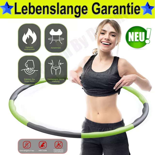 Hula Hoop Reifen Bauchtrainer Fitness Ring Training Massage Schaumstoff 8 Teile