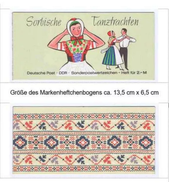 DDR- Markenheftchen/Markenheftchenbogen "Sorbische Tanztrachten" 1971 MH-MiNr. 5