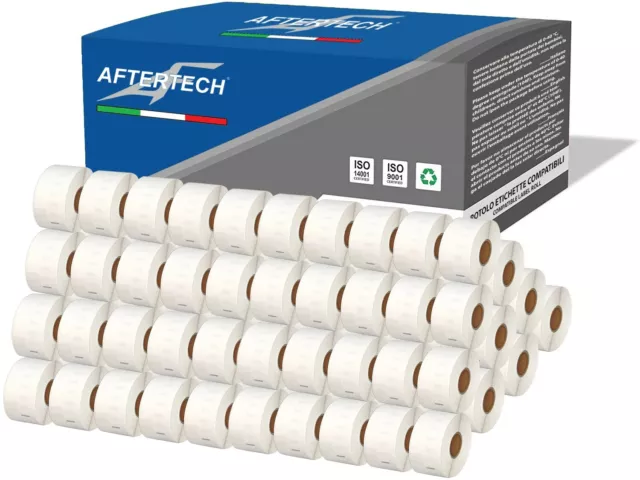 100x 99012 ROTOLI ETICHETTE COMPATIBILI DYMO LABELWRITER 400 450 LABELS 36x89mm