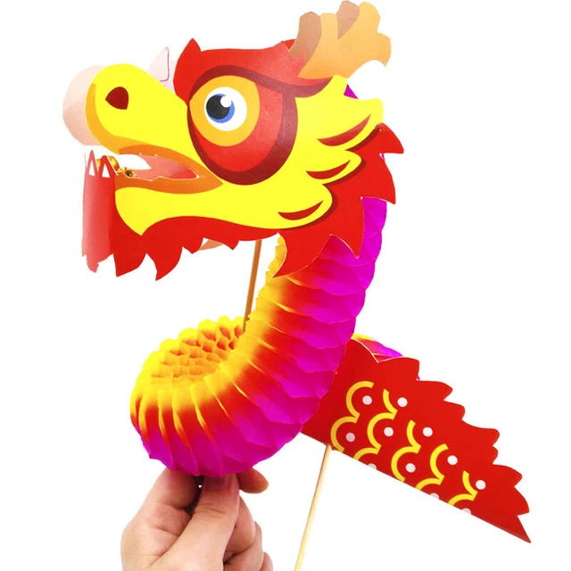 Chinese New Year Dragon Dance Paper Cutout Gift Nostalgia Children's Toys Wa