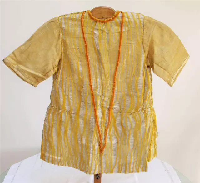 VINTAGE 1920's YOUNG GIRL'S GOLD LAME DROP WAISTED DRESS