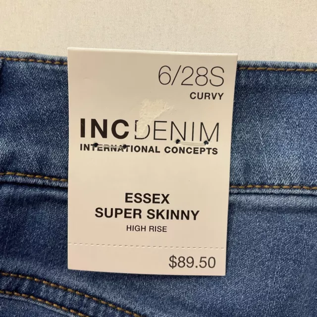 INC INTERNATIONAL CONCEPTS Denim Jeans Womens Size 6/28S Blue ...