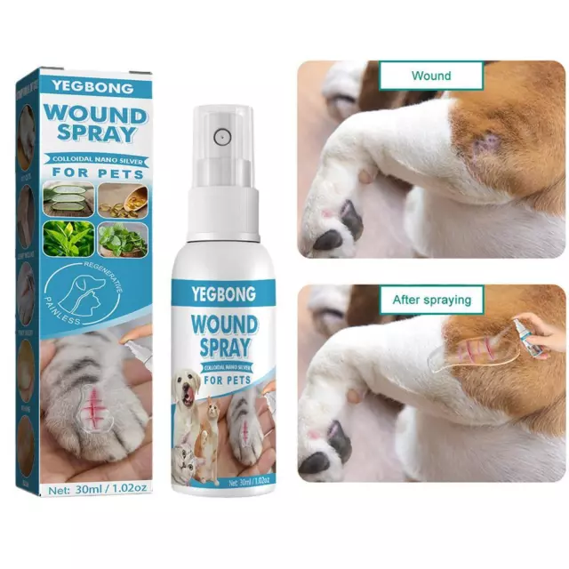 5Pcs  Pet Wound Spray Promote Healing Itch Relief Hot Spot Treatments for Dog &