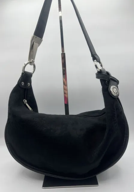 Vintage Anne Klein Black Logo hobo shoulder Handbag, Purse, Bag