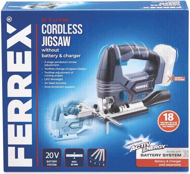 FERREX ALDI 20V Activ Energy Cordless Pendulum Jigsaw Without Battery