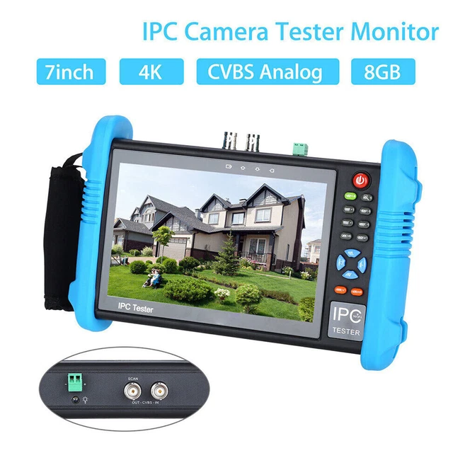 IPC-9800 Plus Series 7 pollici tester IP CCTV 4K H.265 TVI CVI AHD blu analogico