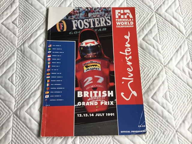 F1 BRITISH GRAND prix Silverstone 1991 Official Programme £5.95