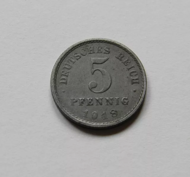 ERSATZMÜNZEN: 5 Pfennig 1918 E, J. 297, stempelglanz