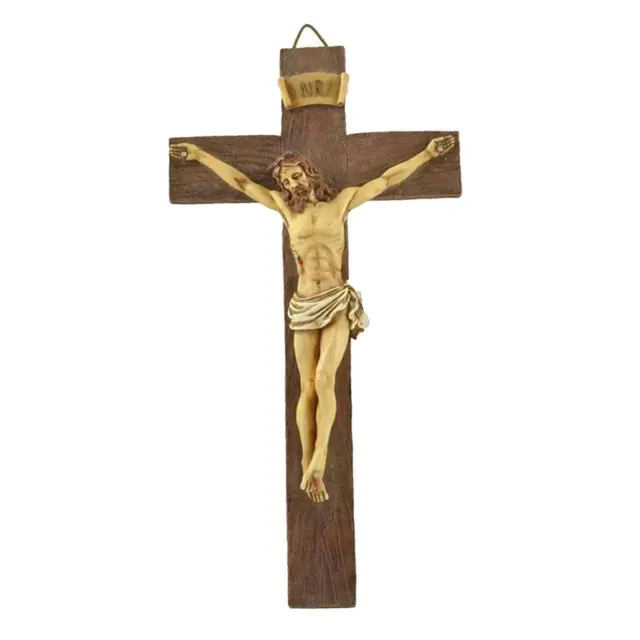 13" Religious Jesus Cross Crucifix Statue Holy Figurine Hanging Wall Collective