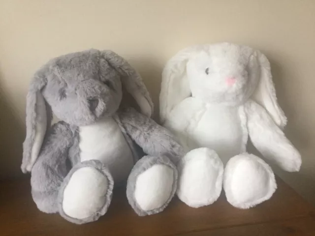 Personalised Mumbles Easter Bunny Soft Plush Kids Gifts 30cm Grey or White