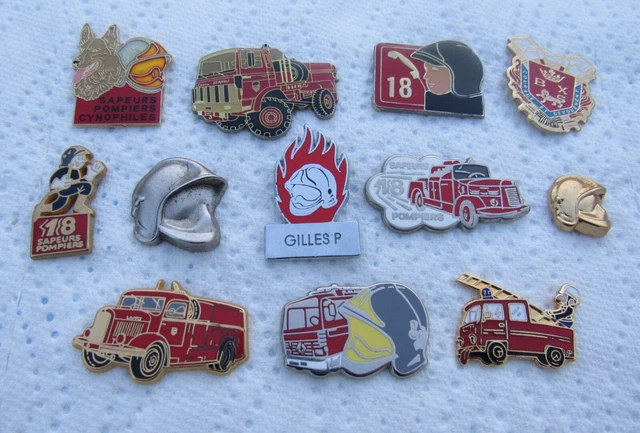 Lot De 12 Pin's Sapeurs Pompiers