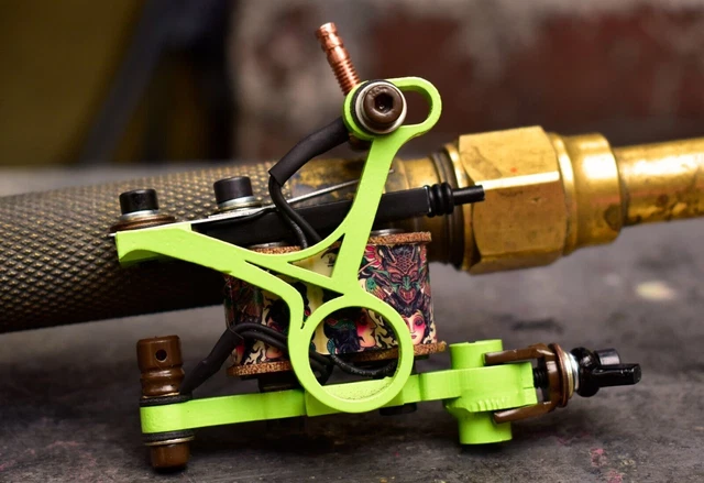 Handmade tattoo machine color packer mag 5-25, Running 95-100 Hz @4.5V Unloaded