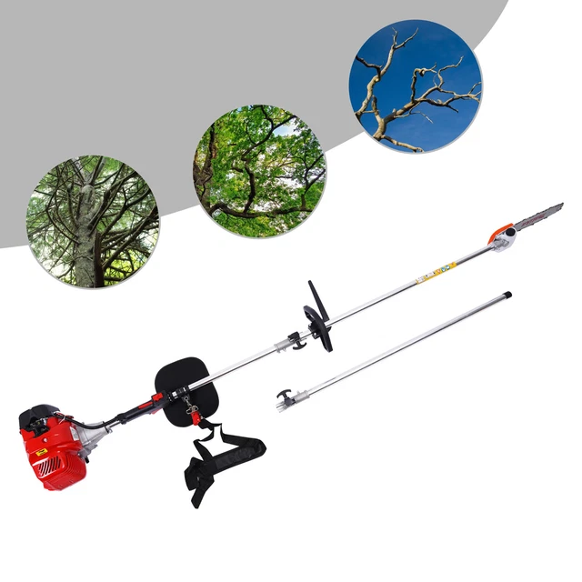 12& 2STROKE GAS Powered Tree Trimmer Chainsaw 42.7CC Pole Saw Pruner
