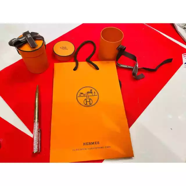 HERMES Empty Square Orange Gift Box Scarf Carre 90cm 9.5in Ribbon