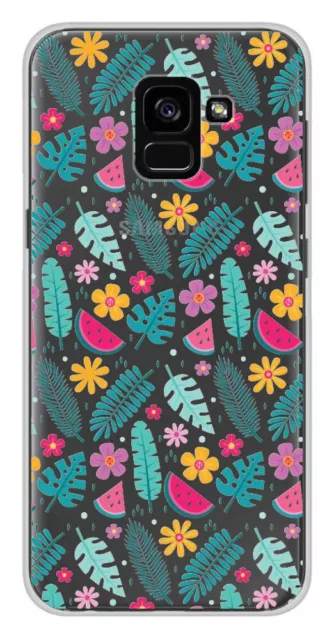 Printed silicone case compatible with Samsung Galaxy A8 2018 Watermelons