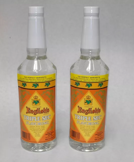 (2x) 32oz. Jonathan English TRIPLE SEC Flavoring Cocktail Syrup Margarita