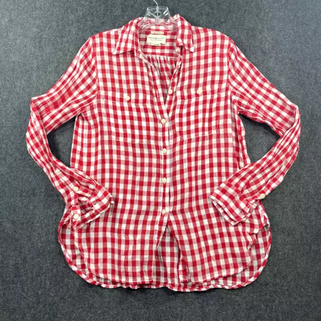 Denim & Supply Ralph Lauren RL Utility Shirt Women's Small Red White Plaid