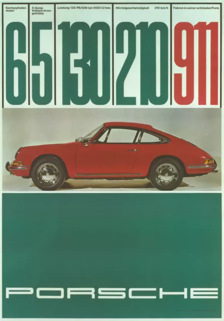 Porsche Poster 911 Werbeplakat Reprint 2013 Größe: 42 x 59,5 cm 2