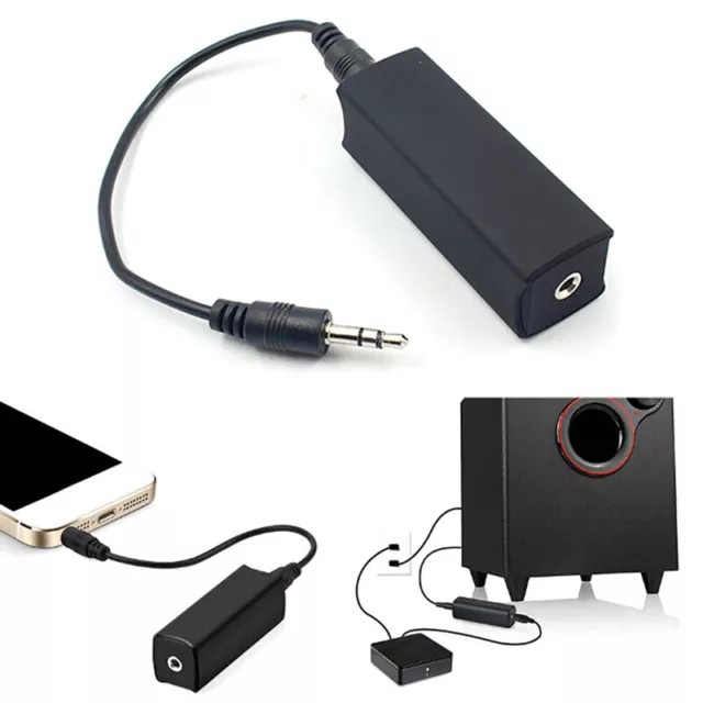3.5MM AUX AUDIO Noise Filter Ground Loop Isolator Eliminate Car