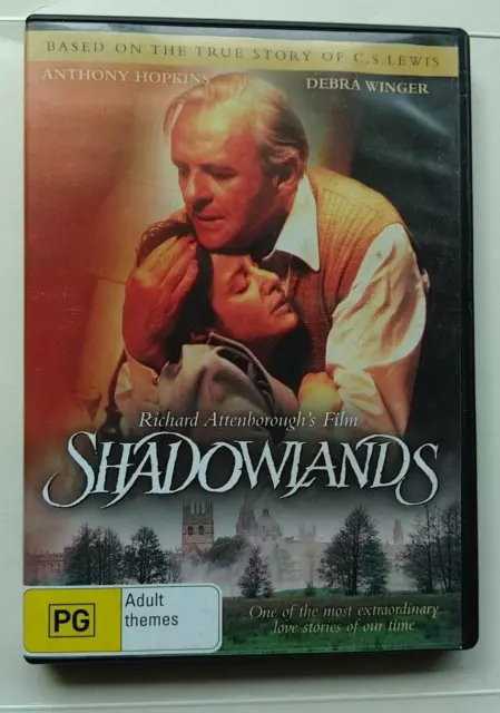 Shadowlands (1993) Region 4 DVD - Anthony Hopkins, Debra Winger - VGC Free Post