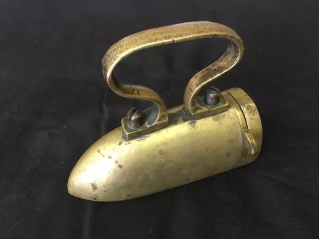 Primative Brass German Sad Iron - Mid 1800's - Hand Made (Very Rare)