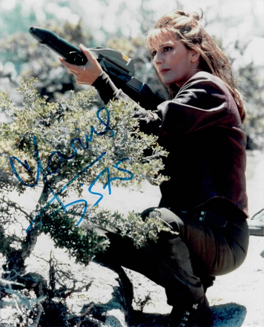 Autografo originale Marina Sirtis di Star Trek, foto vera 20x25 cm
