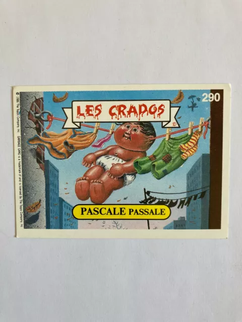 Carte autocollant 290 Les Crados 2 - Pascale passale sticker Art Spiegelman