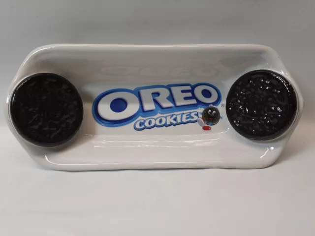 Vtg Oreo Cookies Ceramic Dish Snack Tray Banana Split Ice Cream Bowl Kraft