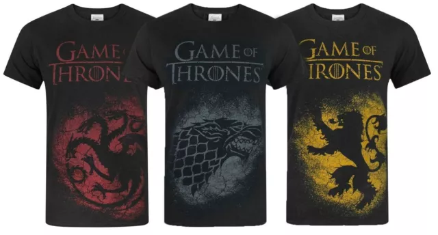 Game Of Thrones Houses Stark Lannister Targaryen Men's T-Shirts