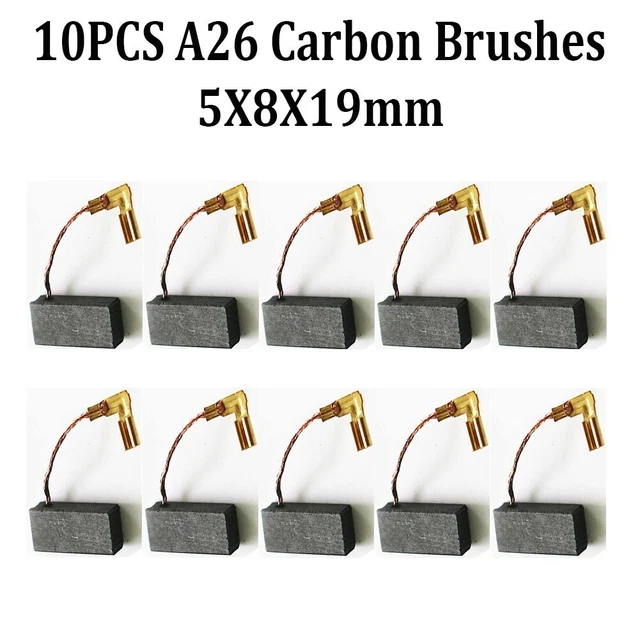 10PCS A26 Brushes Angle Grinder Carbon Brushes For Electric Motor Tool Repair