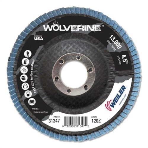 5" Wolverine Abrasive Flap Disc, Conical (TY29), Phenolic Backing, 80Z, 7/8 - View #13