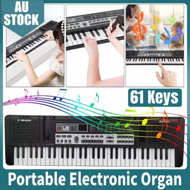 61 Keys Digital Music Electronic Keyboard Piano Musical Instrument Learning New