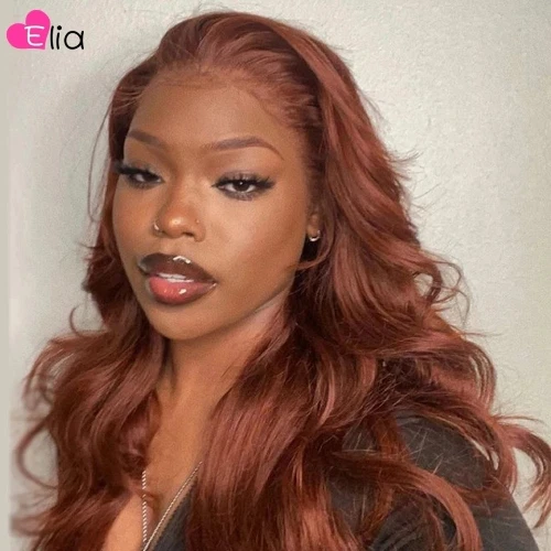 Human Hair Lace Front Wigs Brown Colored Human Hair Lace BodyWave Peruvian Hair