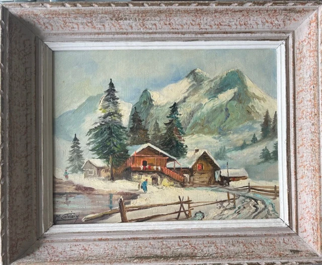 Marcel CATELEIN (1892-1979)  Huile sur toile ,signé, encadré paysage Haut Savoie